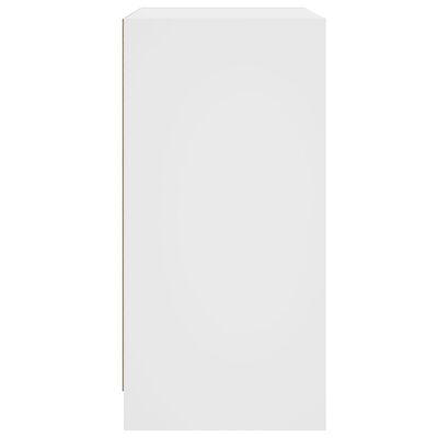 vidaXL Armario auxiliar con puertas de vidrio blanco 68x37x75,5 cm