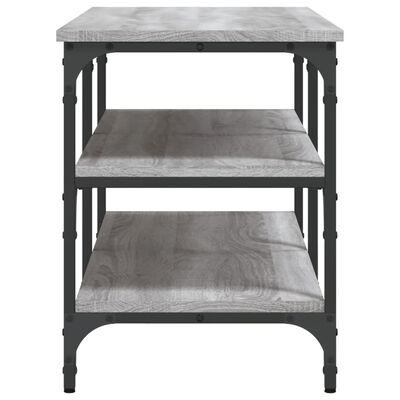 vidaXL Banco zapatero madera de ingeniería gris Sonoma 100x38,5x49 cm