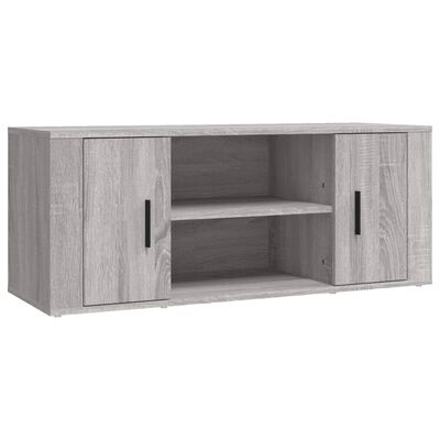 vidaXL Mueble de TV madera contrachapada gris Sonoma 100x35x40 cm