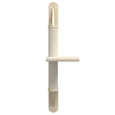 vidaXL Árbol rascador para gatos de pared crema 85,5 cm