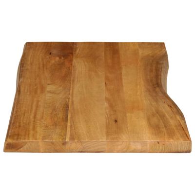 vidaXL Tablero de mesa borde natural madera maciza mango 120x60x2,5 cm