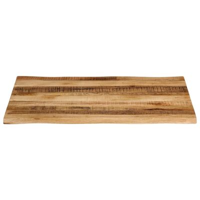 vidaXL Tablero de mesa borde natural madera maciza mango 90x80x2,5 cm