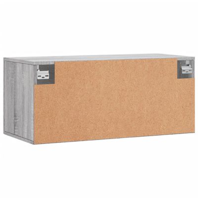 vidaXL Armario de pared madera de ingeniería gris Sonoma 80x36,5x35 cm