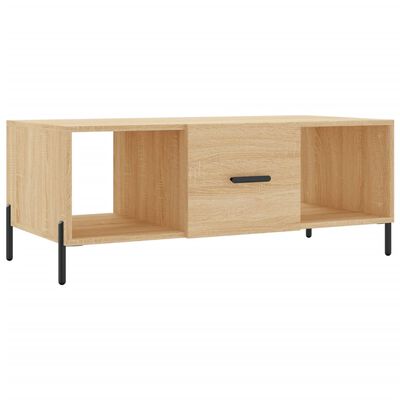 vidaXL Mesa de centro madera contrachapada roble Sonoma 102x50x40 cm