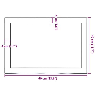 vidaXL Estante pared madera roble tratada marrón claro 60x40x(2-6) cm