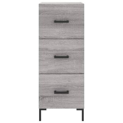 vidaXL Aparador alto madera contrachapada gris Sonoma 34,5x34x180 cm