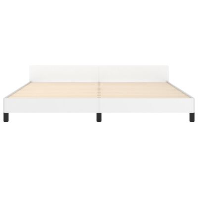 vidaXL Estructura de cama con cabecero sin colchón blanco 200x200 cm