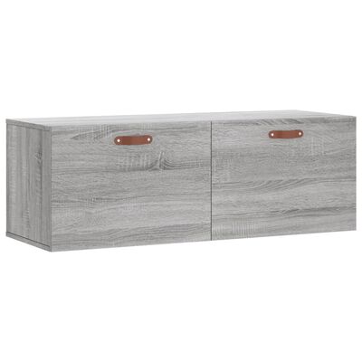 vidaXL Armario de pared madera ingeniería gris Sonoma 100x36,5x35 cm