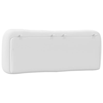 vidaXL Cabecero de cama acolchado cuero sintético blanco 120 cm