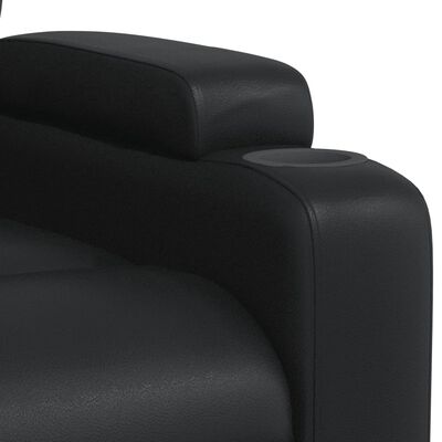 vidaXL Sillón reclinable de cuero sintético negro