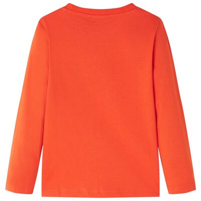 Camiseta infantil de manga larga naranja brillante 140