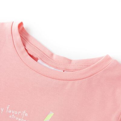 Camiseta infantil rosa 128