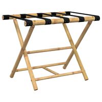 vidaXL Soporte plegable para maletas bambú 62x42x50,5 cm