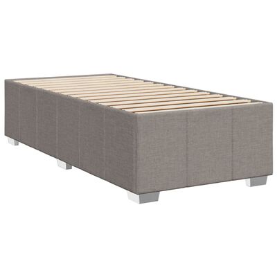 vidaXL Cama box spring con colchón tela gris taupe 90x190 cm