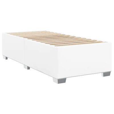 vidaXL Estructura de cama sin colchón cuero sintético blanco 80x200 cm