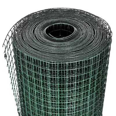 vidaXL Alambrada galvanizada con revestimiento de PVC verde 10x1 m