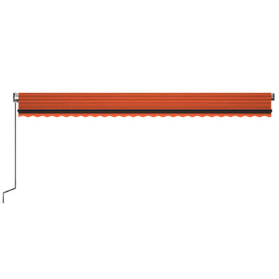 vidaXL Toldo automático retráctil naranja y marrón 600x350 cm