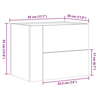 vidaXL Mesitas de noche de pared 2 unidades blanca 45x30x35 cm