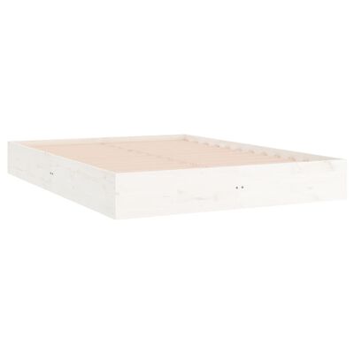 vidaXL Estructura de cama de madera maciza blanca 140x200 cm