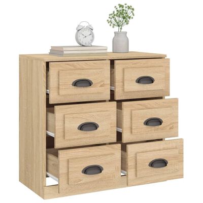 vidaXL Aparador de madera contrachapada roble Sonoma 70x35,5x67,5 cm