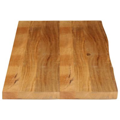 vidaXL Tablero de mesa borde natural madera maciza mango 140x60x2,5 cm