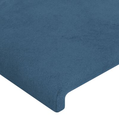 vidaXL Cabeceros 4 unidades de terciopelo azul oscuro 100x5x78/88 cm