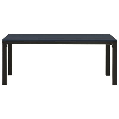 vidaXL Set de comedor de jardín 3 pzas acero y WPC negro