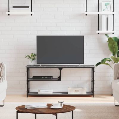 vidaXL Mueble de TV contrachapada y acero gris Sonoma 103x38x46,5 cm