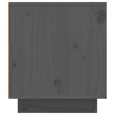 vidaXL Mueble de TV madera maciza de pino gris 110x35x40,5 cm