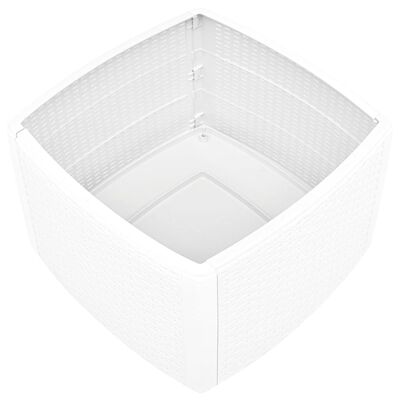 vidaXL Mesa auxiliar de plástico blanco 54x54x36,5 cm