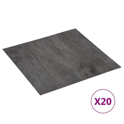 vidaXL Tarimas de suelo autoadhesivas 20 uds PVC marrón 1,86 m²