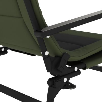 vidaXL Silla de pesca con reposabrazos plegable verde