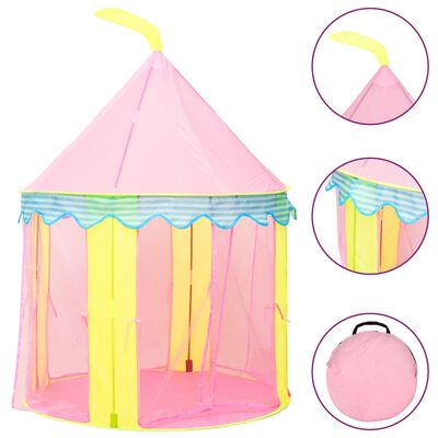 vidaXL Tienda de juegos para niños con 250 bolas rosa 100x100x127 cm