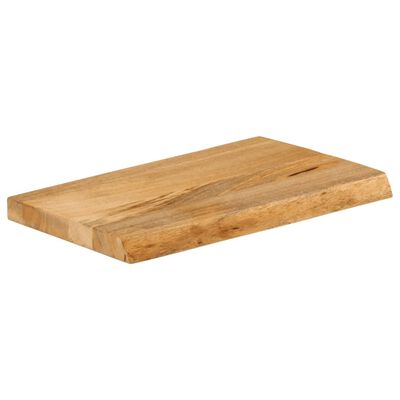 vidaXL Tablero de mesa borde natural madera maciza mango 60x40x3,8 cm