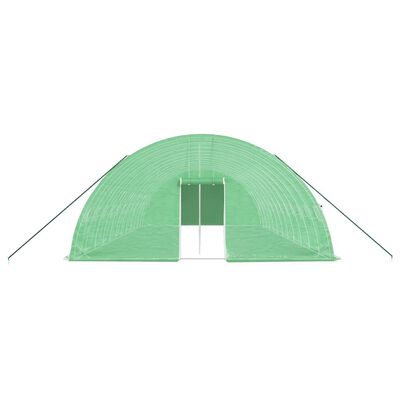 vidaXL Invernadero con estructura de acero verde 72 m² 12x6x2,85 m