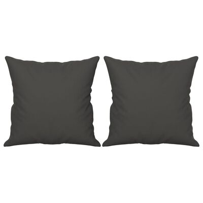 vidaXL Sofá 2 plazas almohadas y cojines microfibra gris oscuro 120 cm