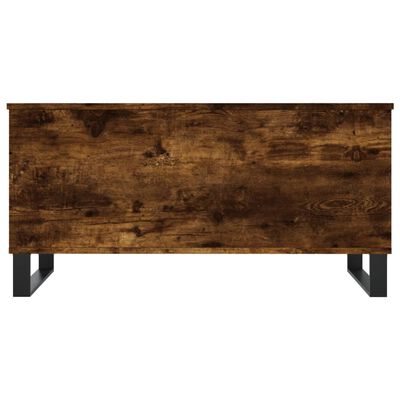 vidaXL Mesa de centro madera contrachapada roble ahumado 90x44,5x45 cm