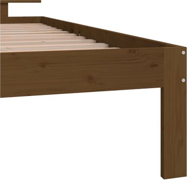 vidaXL Estructura cama sin colchón madera pino marrón miel 100x200 cm