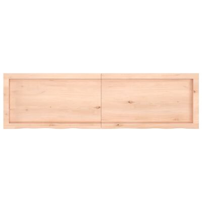 vidaXL Tablero de mesa madera maciza roble sin tratar 140x40x(2-4) cm