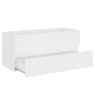 vidaXL Armario para lavabo madera contrachapada blanco 100x38,5x45 cm