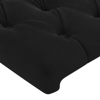 vidaXL Cabeceros 4 unidades de terciopelo negro 100x7x78/88 cm