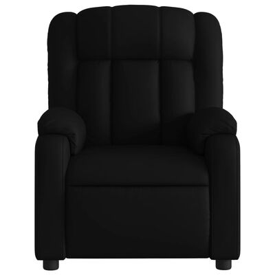 vidaXL Sillón de masaje reclinable eléctrico cuero sintético negro