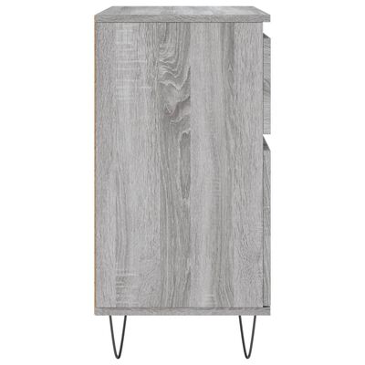 vidaXL Aparador de madera contrachapada gris Sonoma 60x35x70 cm