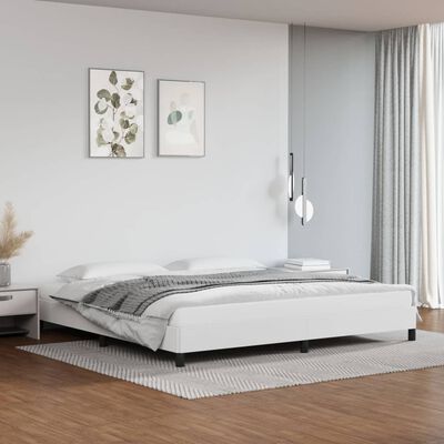 vidaXL Estructura de cama de cuero sintético blanco 200x200 cm