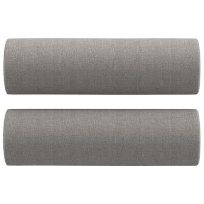 vidaXL Sofá de 2 plazas con almohadas y cojines tela gris claro 120 cm