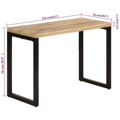 vidaXL Mesa de comedor madera maciza de mango 110x50x76 cm