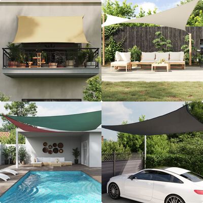 vidaXL Toldo de vela rectangular tela Oxford negro 2x2,5 m