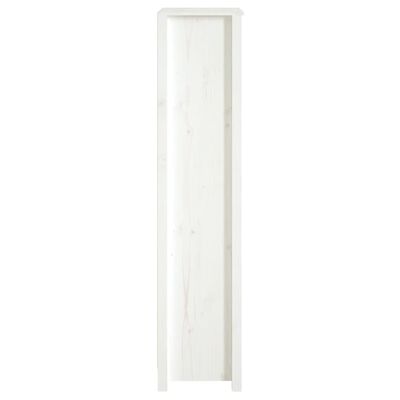 vidaXL Estantería madera maciza de pino blanca 50x35x154 cm