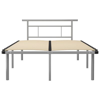 vidaXL Estructura de cama sin colchón metal gris 120x200 cm