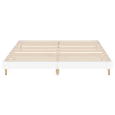 vidaXL Estructura de cama madera de ingeniería blanca 200x200 cm